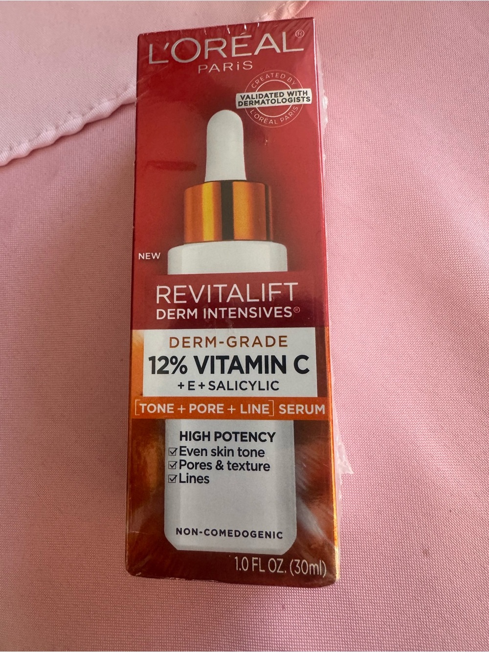 L'Oreal Revitalift Derm Intensives Serum - Red and Gold Packaging
